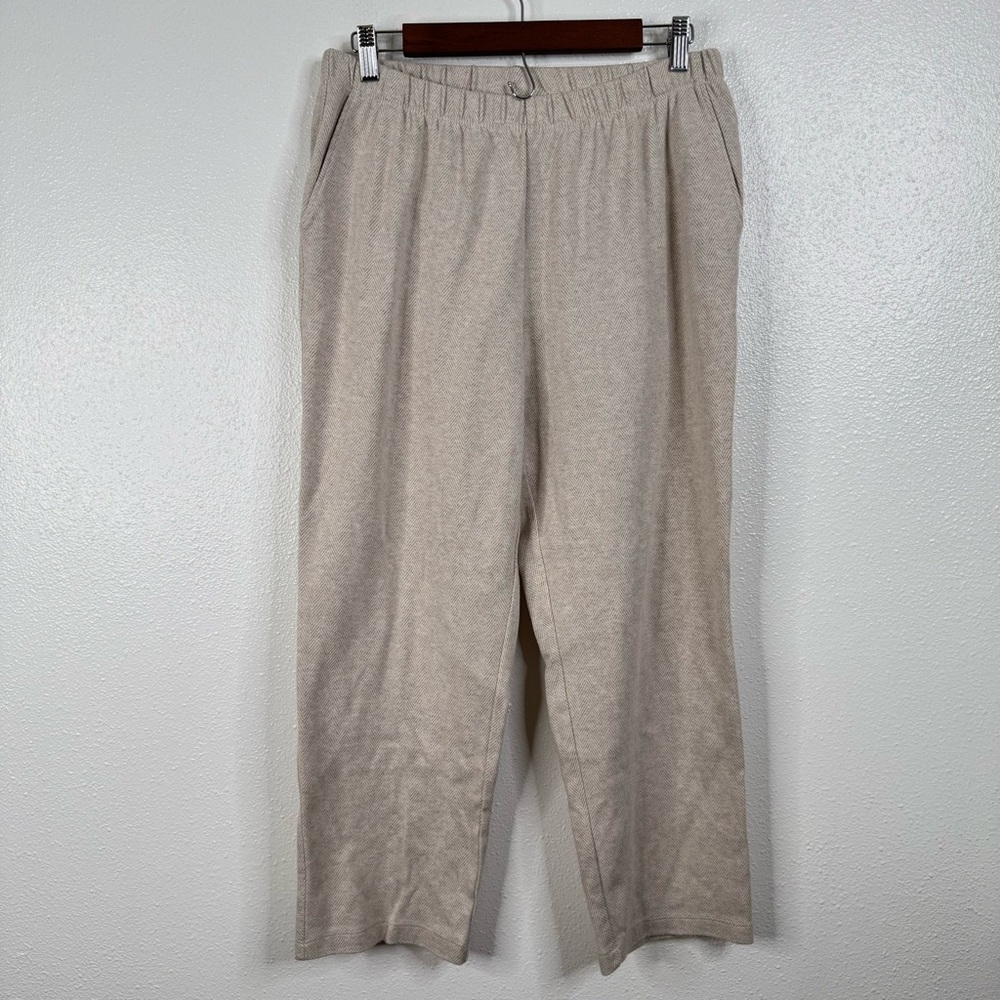 Lands' End Sport Knit Straight Leg Pants Size Medium Petite